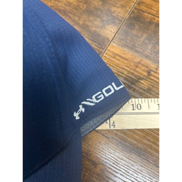 Under Armour Golf Cap LG/XL Navy Embroidered Logo Stretch Fit Breathable Fabric - Picture 10 of 11